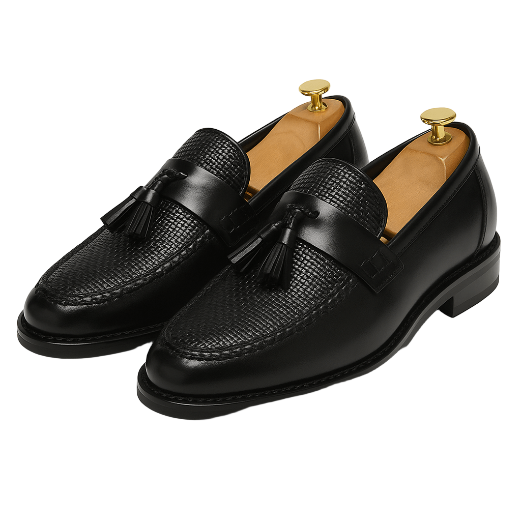 Mocassins pour Hommes Tissés en Cuir 0