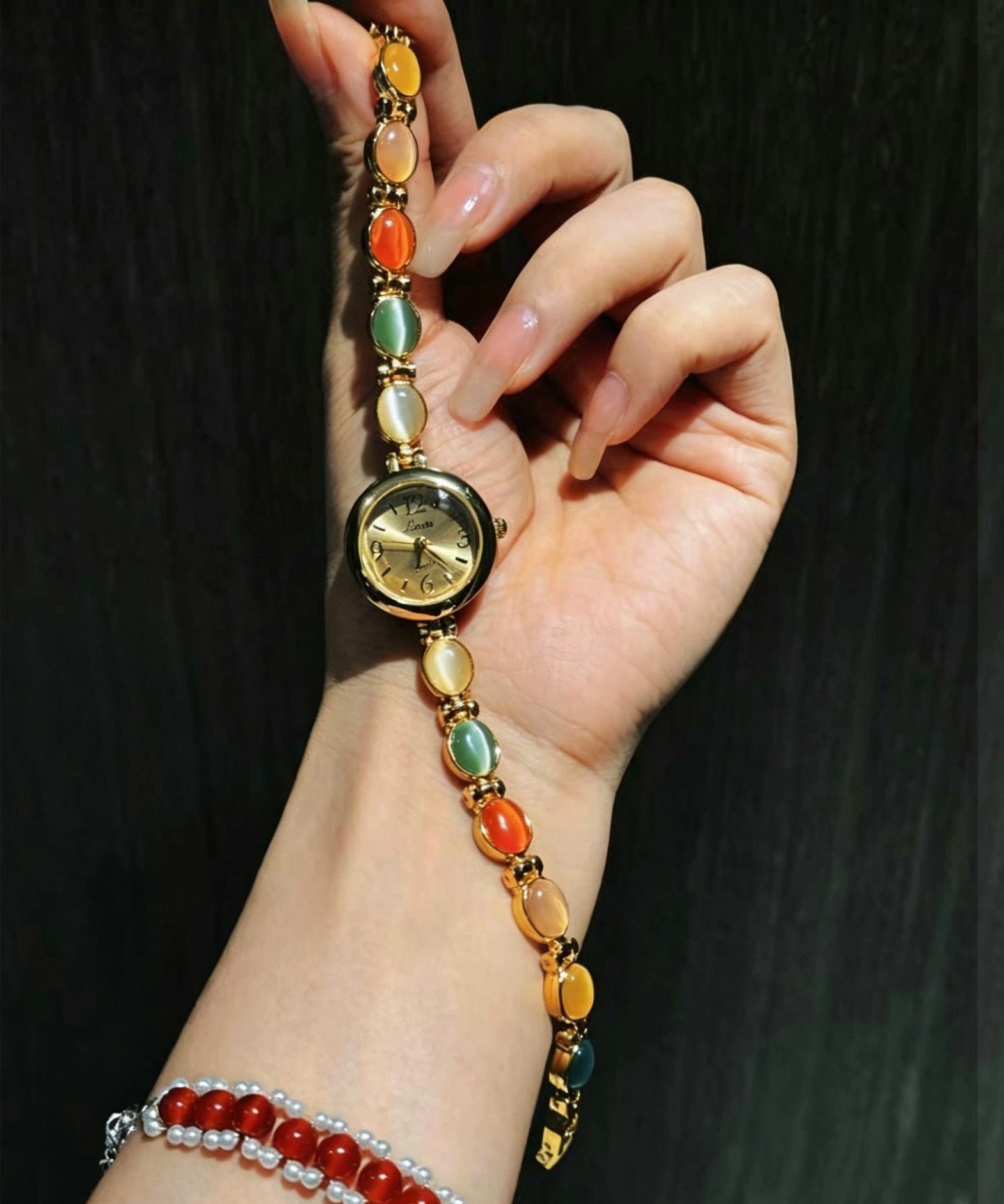 Montre Femme Style Art Rainbow avec Pierre Précieuse 1