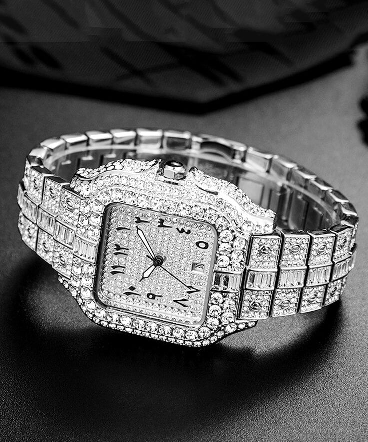 Montre Homme Design Raffiné avec Détails en Zircon 0
