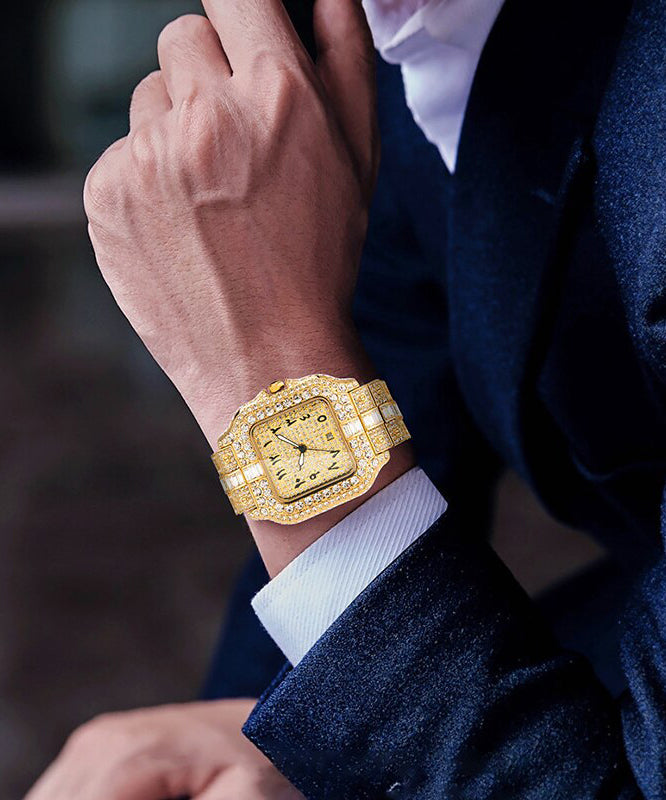 Montre Homme Design Raffiné avec Détails en Zircon 1