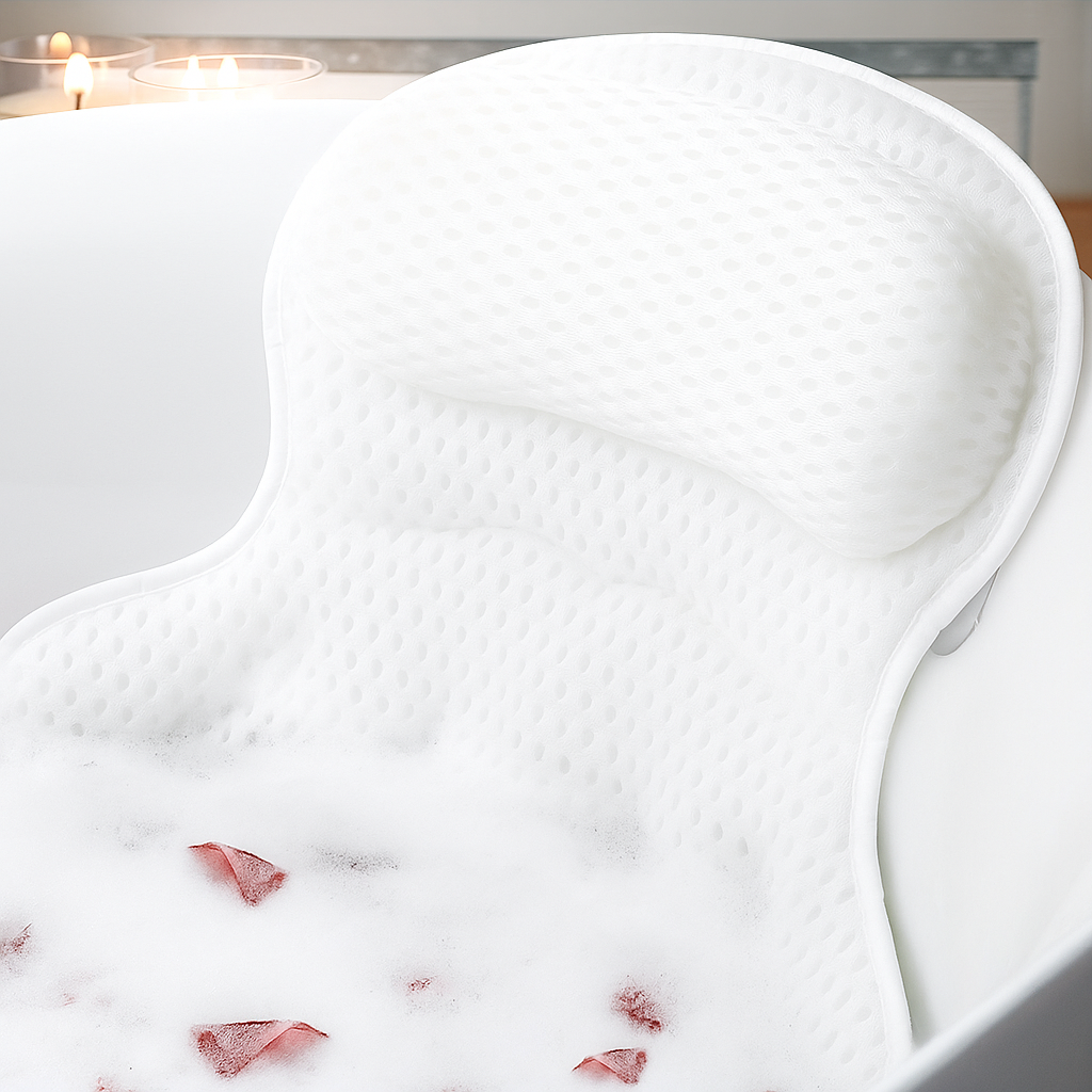 Oreiller de Bain Confortable avec Soutien Ergonomique 4