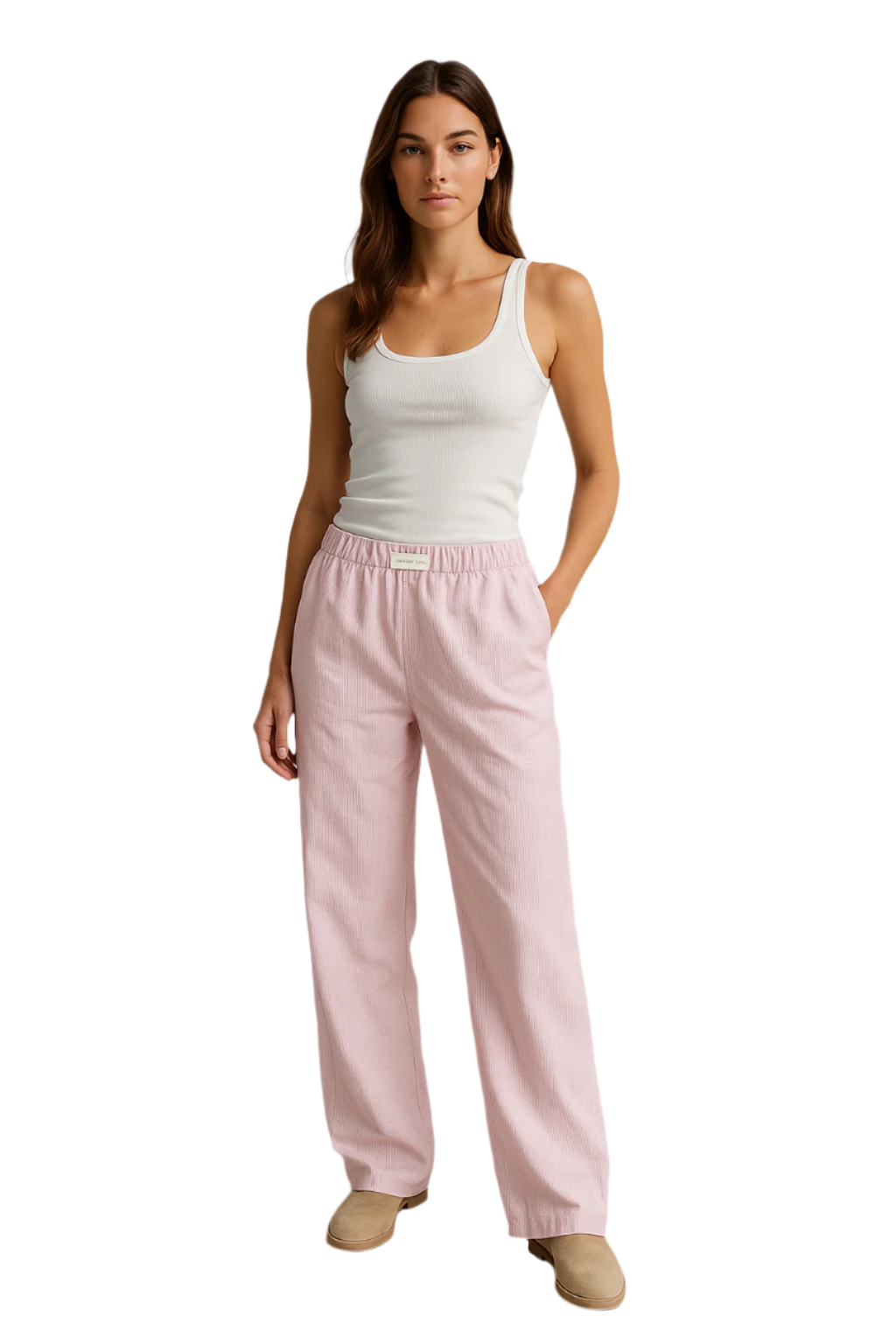 Pantalon Femme Fluide Élastique Ample Tissu Doux 0