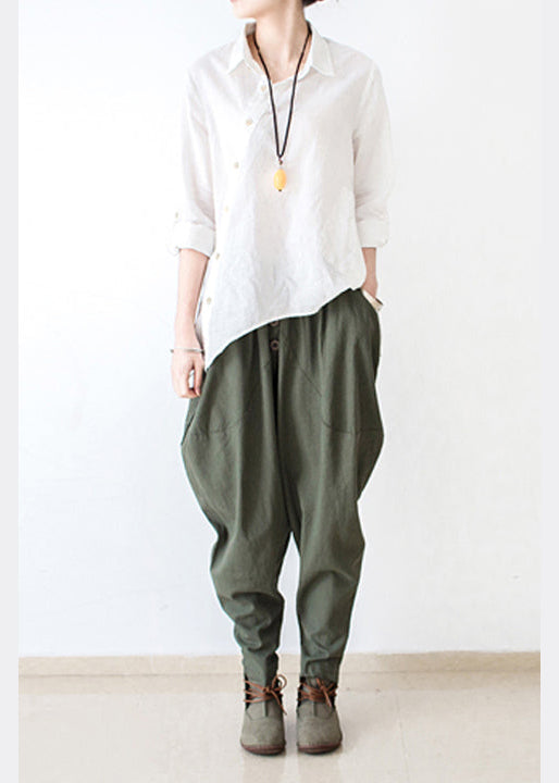 Pantalon Femme Sarouel Ample Automnal 3