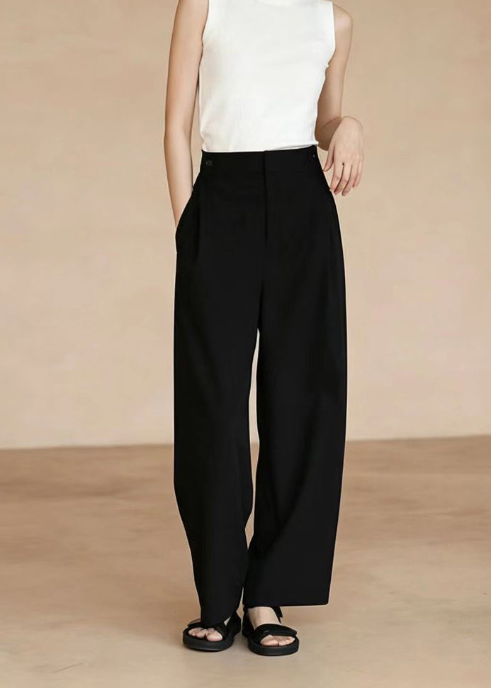 Pantalon Femme Taille Haute Coupe Large 3