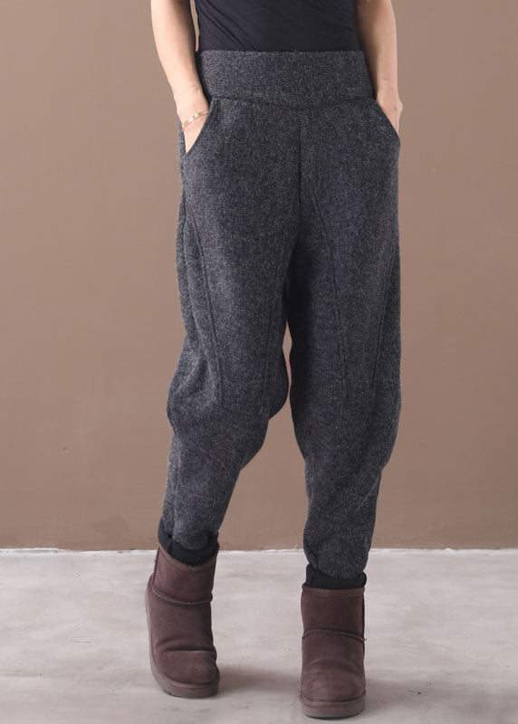 Pantalon Fleece Femme à Poches en Patchwork 1
