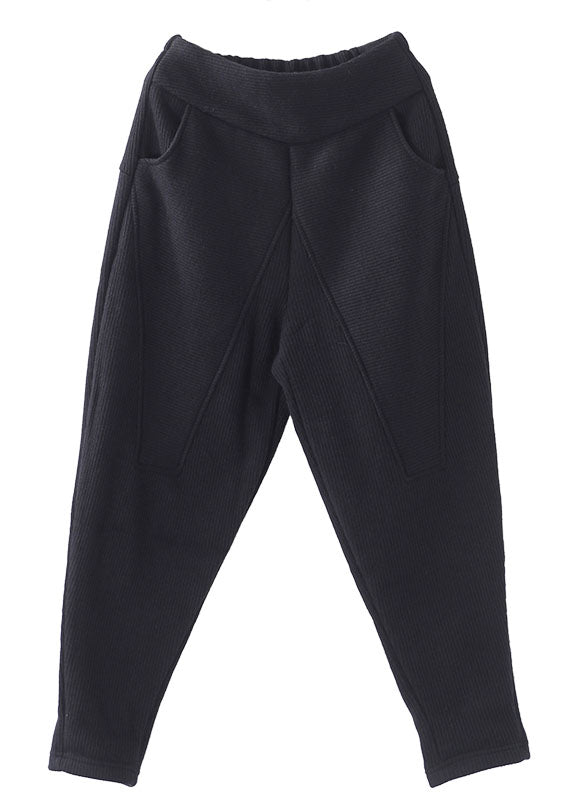 Pantalon Fleece Femme à Poches en Patchwork 4