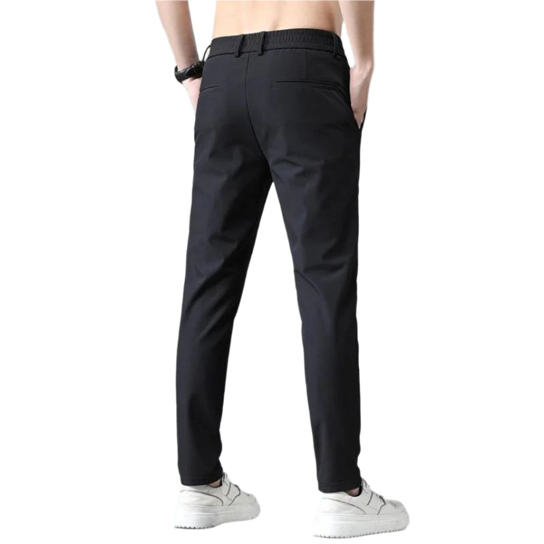 Pantalon Homme Chino Élégant en Tissu Léger et Confortable 0