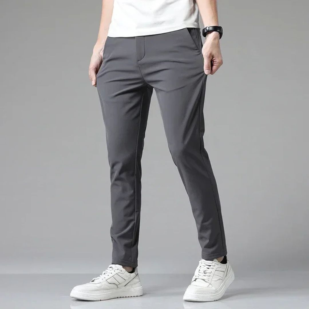 Pantalon Homme Chino Élégant en Tissu Léger et Confortable 2