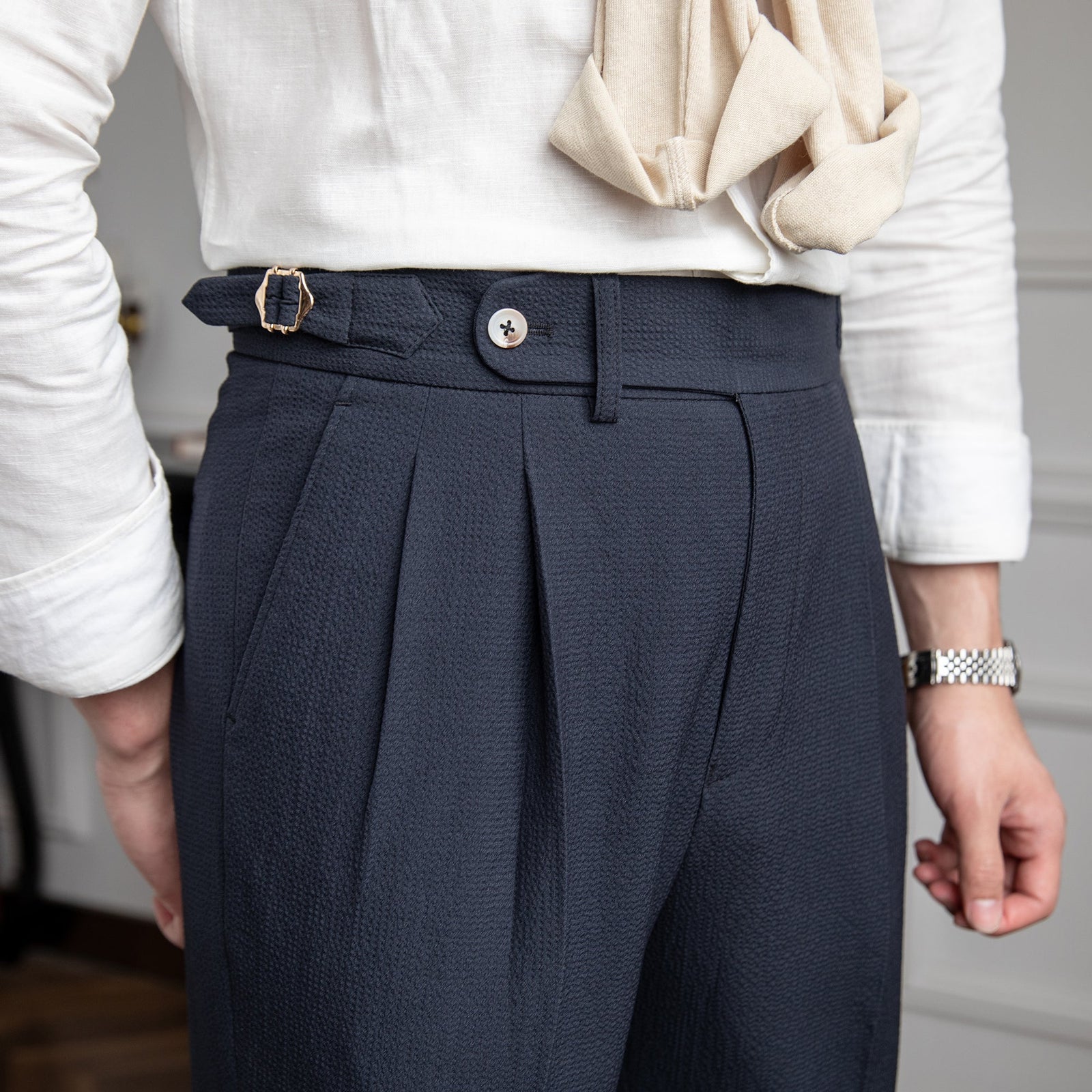 Pantalon Taille Haute Vintage pour Femme 9