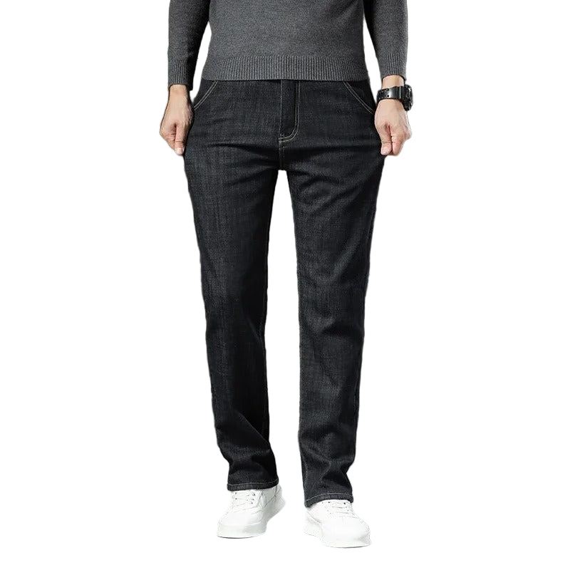 Pantalon droit pour homme en denim d'agneau 1