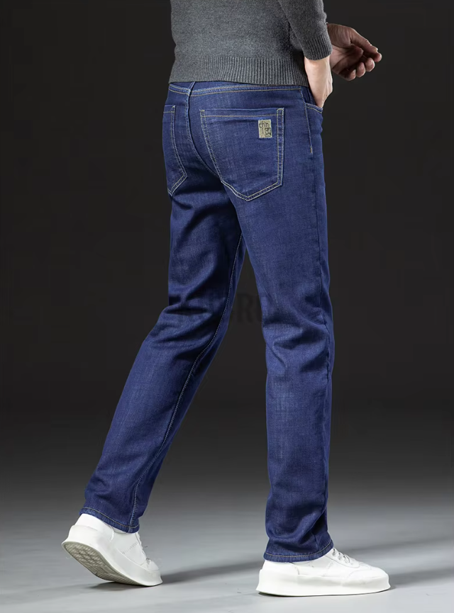 Pantalon droit pour homme en denim d'agneau 6