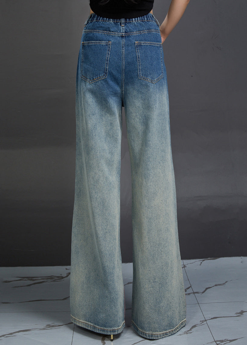 Pantalon en Jean Taille Haute Moderne 4