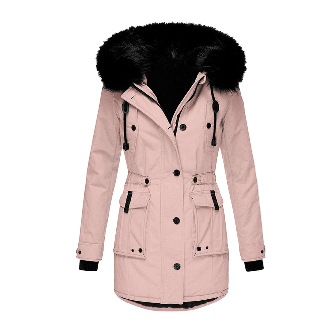 Parka Femme Confortable avec Capuche et Bordure 0