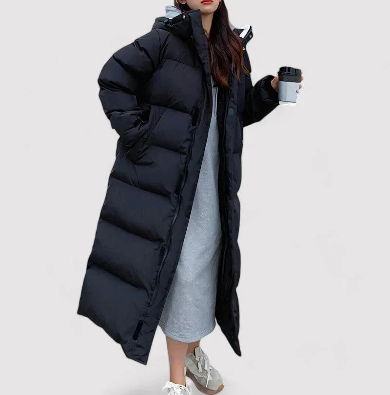 Parka longue matelassée pour femme, style imperméable 2