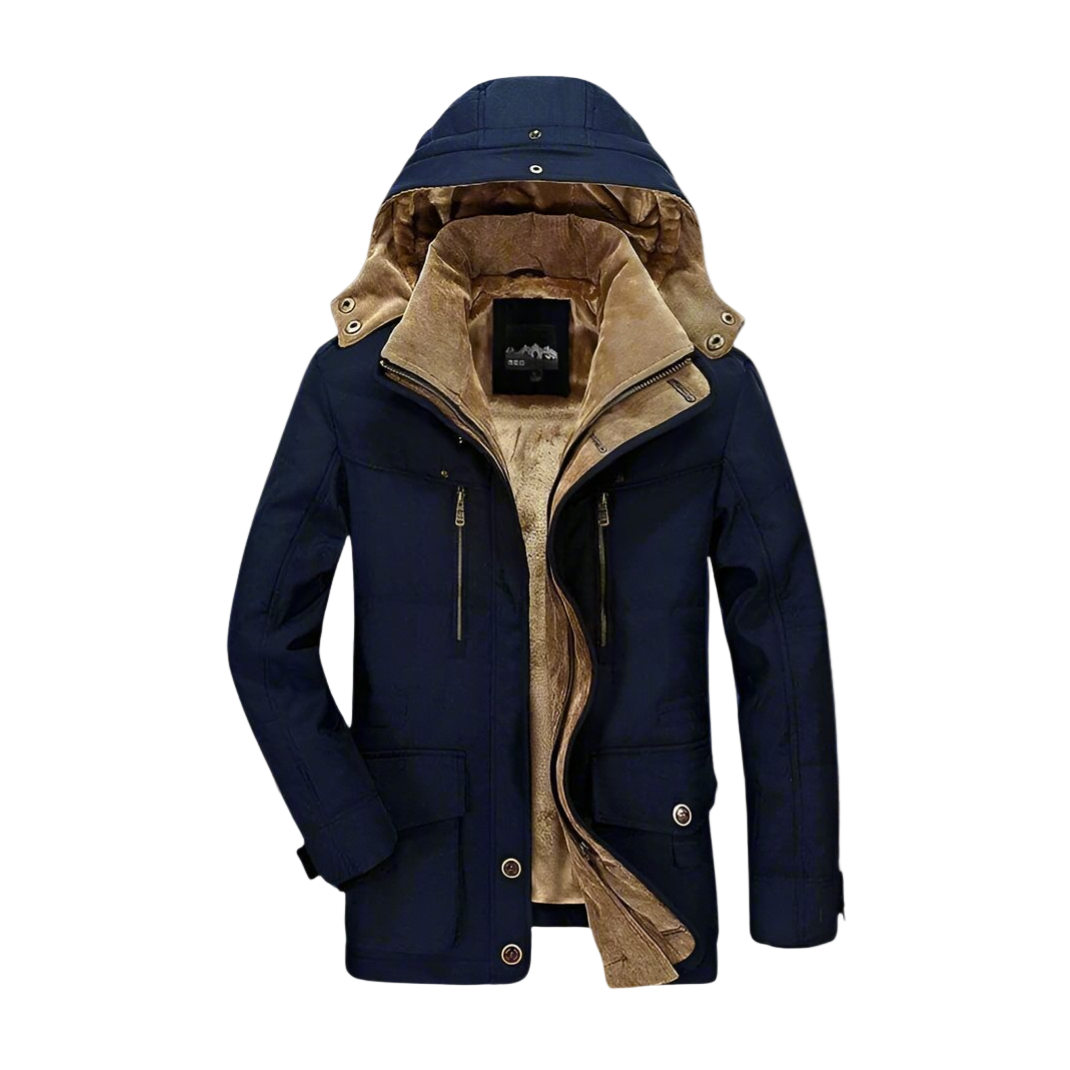 Parka pour Homme Isolée avec Doublure en Fausse Fourrure 0