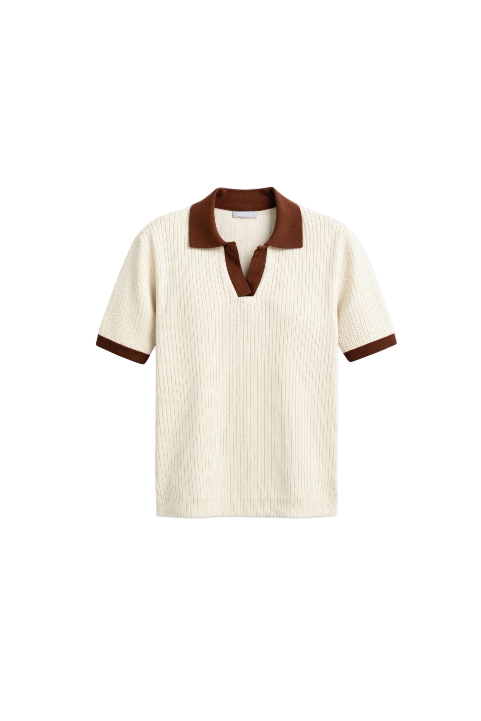 Polo Femme Col en Cran à Blocs de Couleur 0