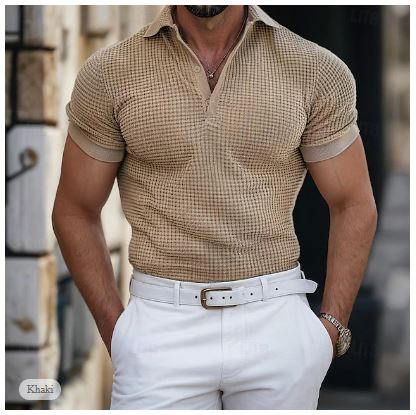 Polo Homme Classique à Col Revers Décontracté 3