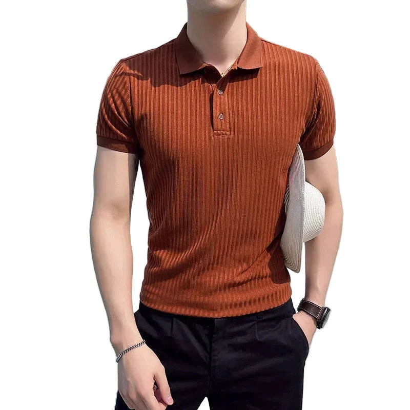 Polo Homme Manches Courtes Côtelé 2
