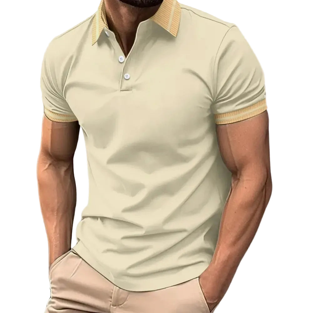 Polo Homme à Col Contrasté Classique 0