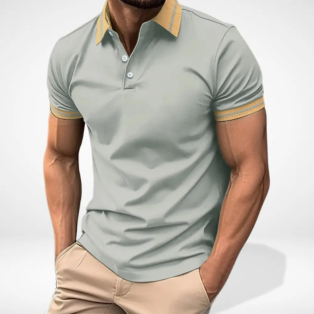Polo Homme à Col Contrasté Classique 2