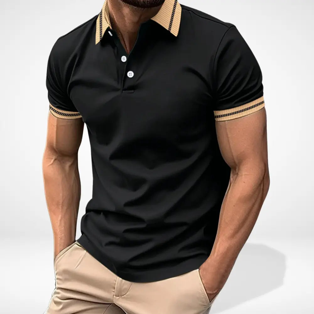 Polo Homme à Col Contrasté Classique 6