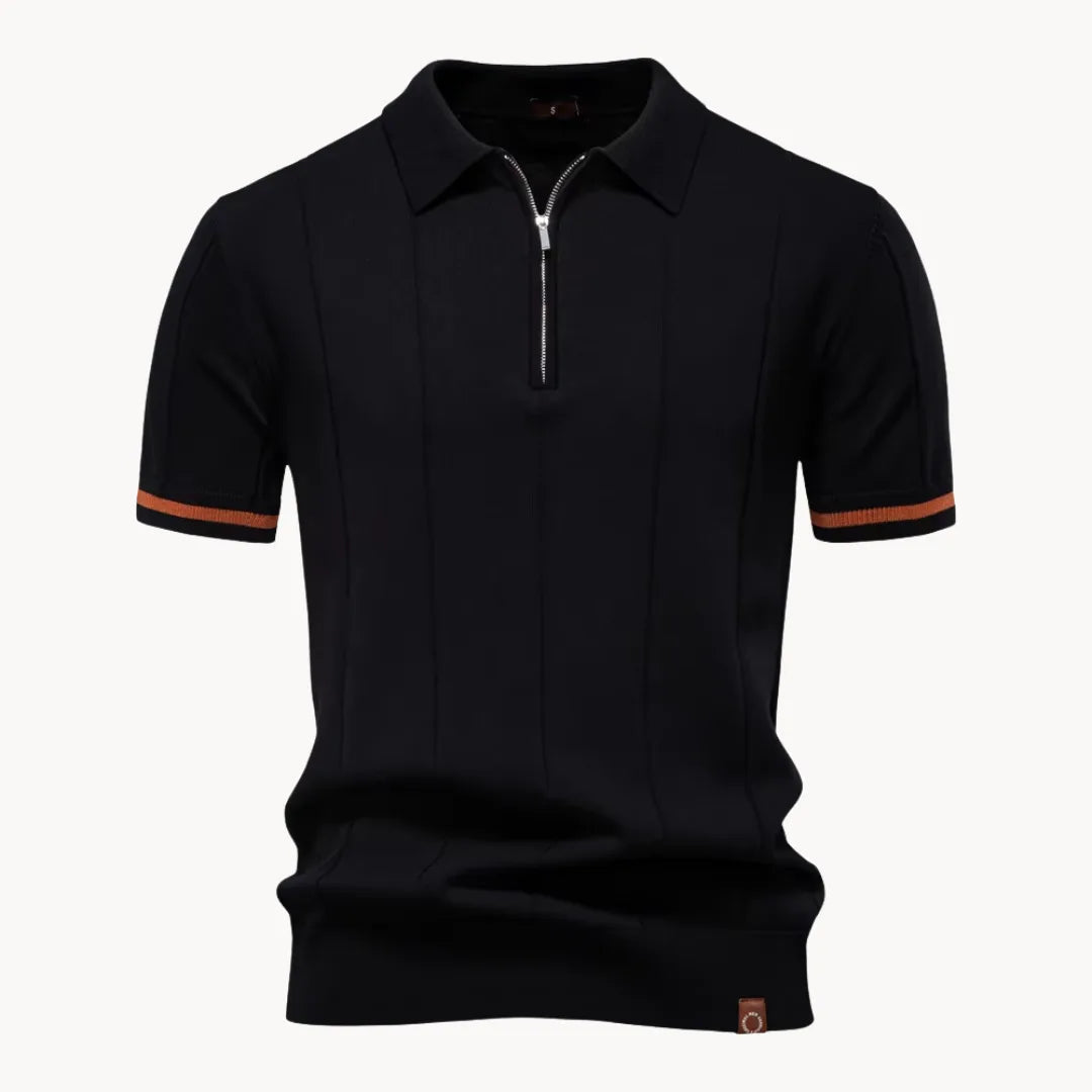Polo pour Hommes à Manches Courtes avec Fermeture Éclair 5