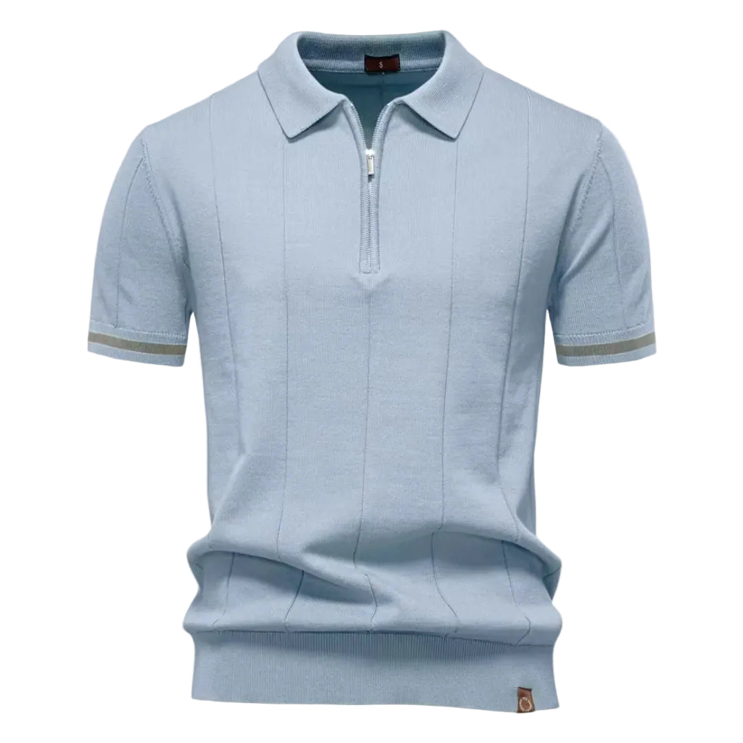 Polo pour Hommes à Manches Courtes avec Fermeture Éclair 6