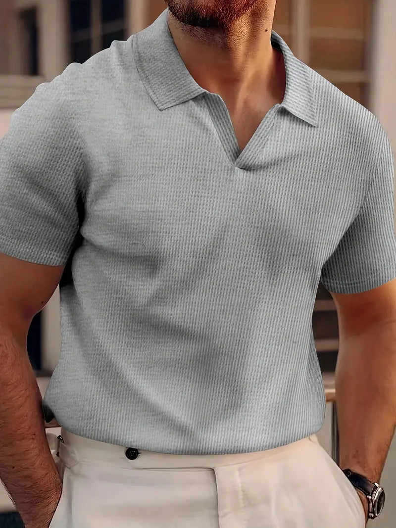 Polo pour hommes Cassius en tissu Waffle 1
