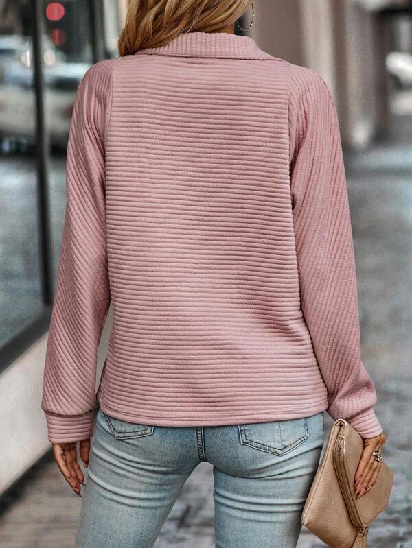 Pull-over Femme à Demi-Zip Confortable 5