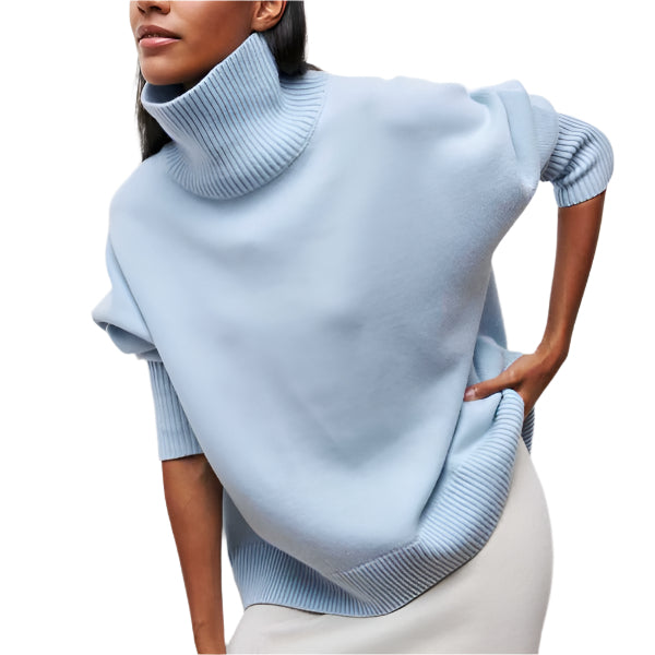 Pull-over à Col Roulé pour Femmes en Tricot 0