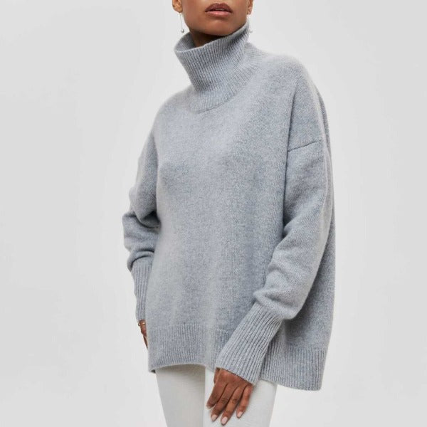 Pull-over à Col Roulé pour Femmes en Tricot 5