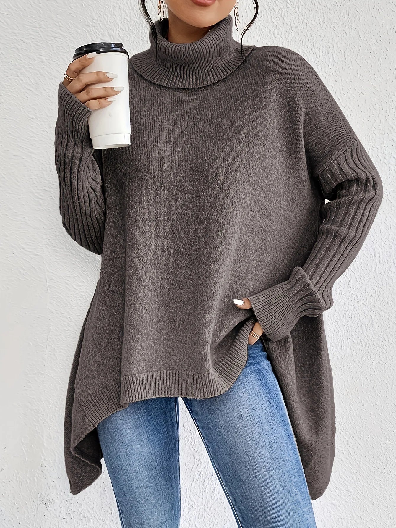 Pull Col Roulé D'Hiver Pour Femme Confortable 6
