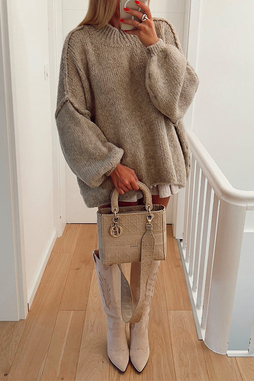 Pull Décontracté à Épaules Tombantes pour Femme 6