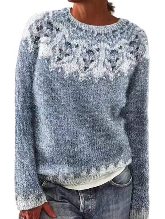 Pull Femme À Motif Géométrique Casual 0