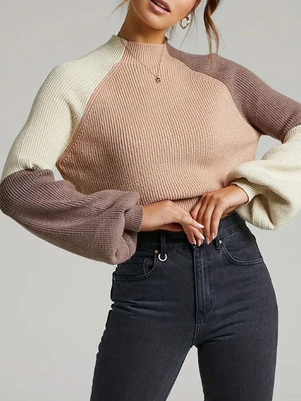 Pull Femme Col Montant Surdimensionné 3