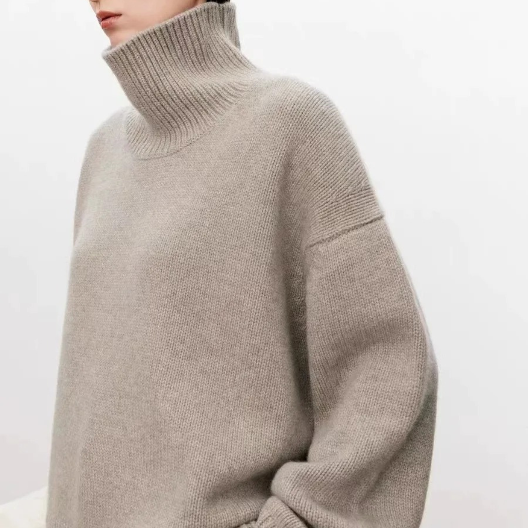 Pull Femme Col Roulé Classique Chic 0