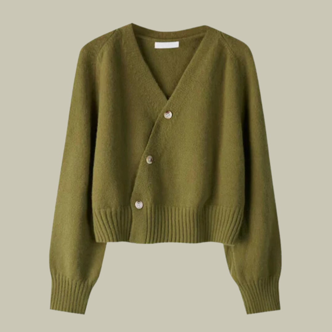 Pull Femme Col en V Boutons Croisés 5