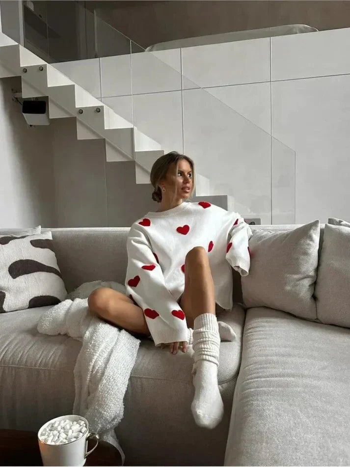 Pull Femme Décontracté en Tricot Doux avec Design Côtelé 1