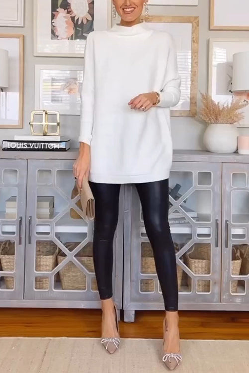 Pull Femme Oversize Col Montant Tendance 4