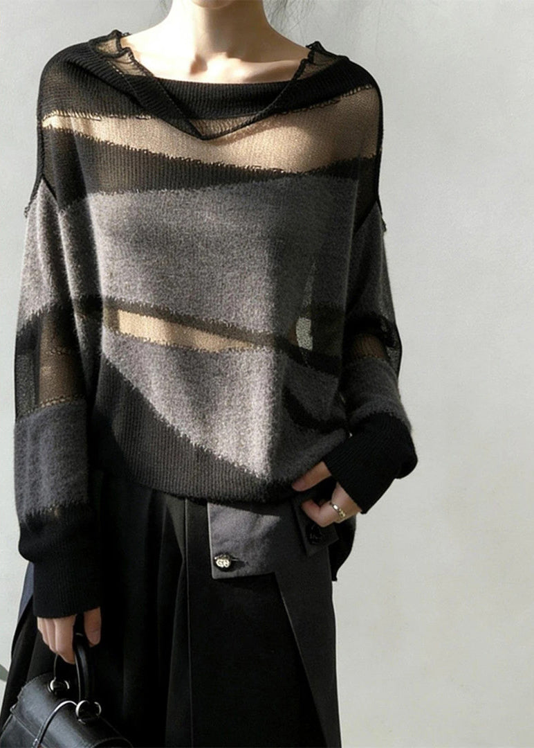 Pull Femme Oversize Patchwork Tricot Automnal 1