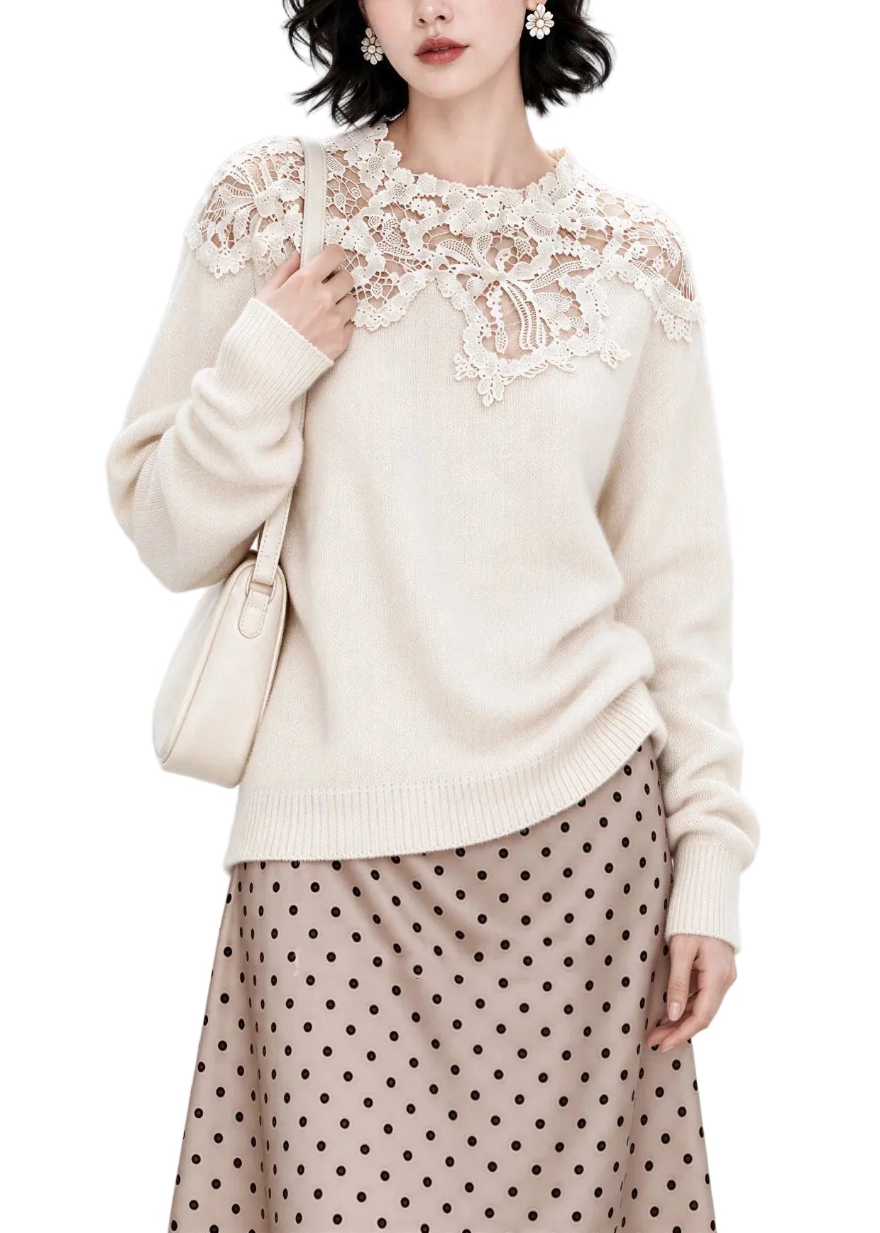 Pull Femme Patchwork Dentelle Automne 0