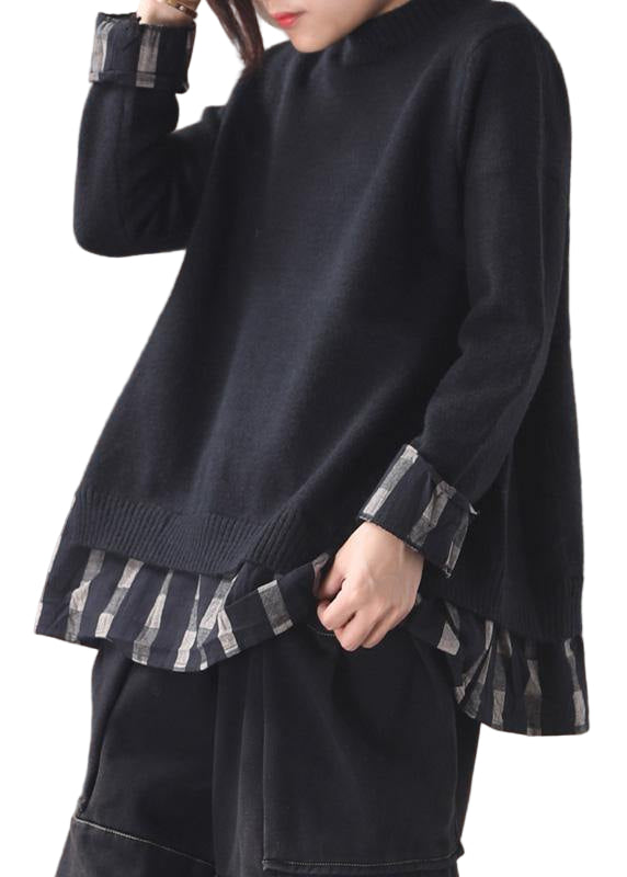 Pull Femme Surdimensionné à Col Rond 0