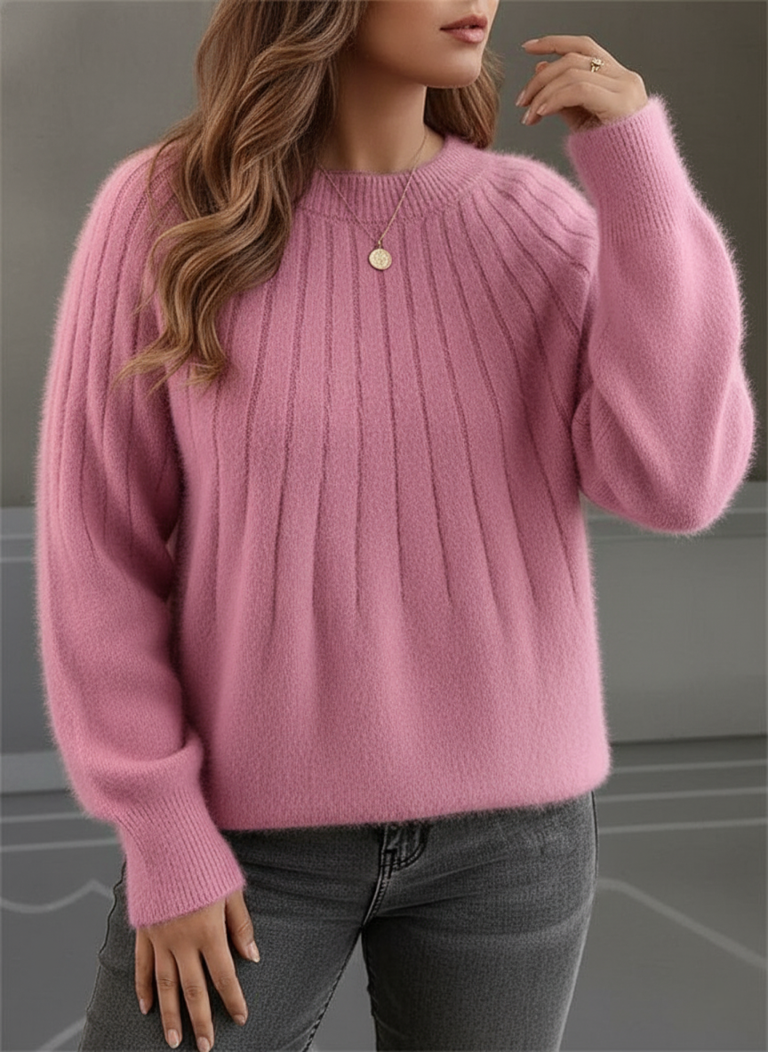 Pull Femme Tricot Côtelé Ample 4