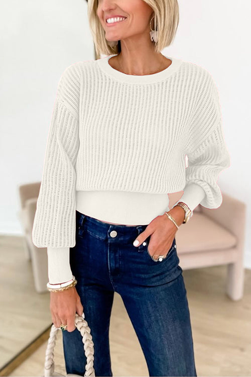 Pull Femme à Col Rond avec Découpe au Dos 4