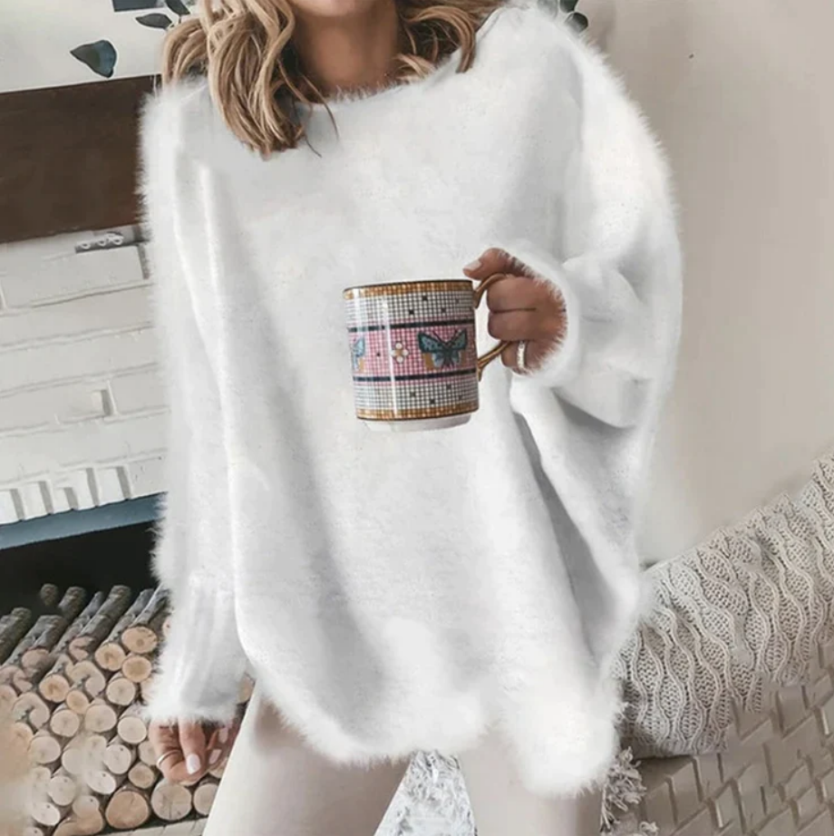 Pull Femme à Manches Longues et Coupe Ample 1