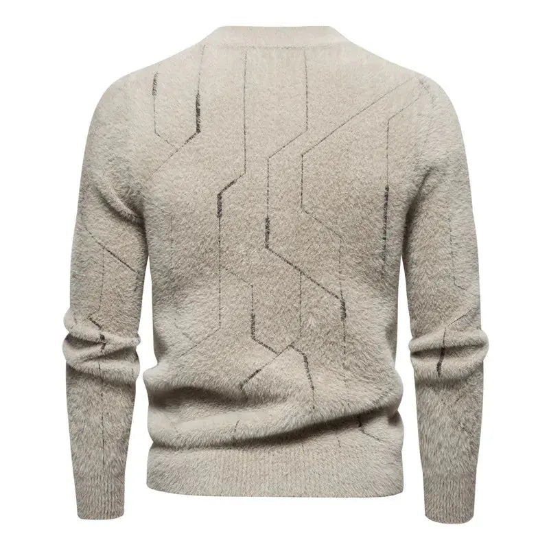 Pull Homme Classique Tricoté Ajusté 2