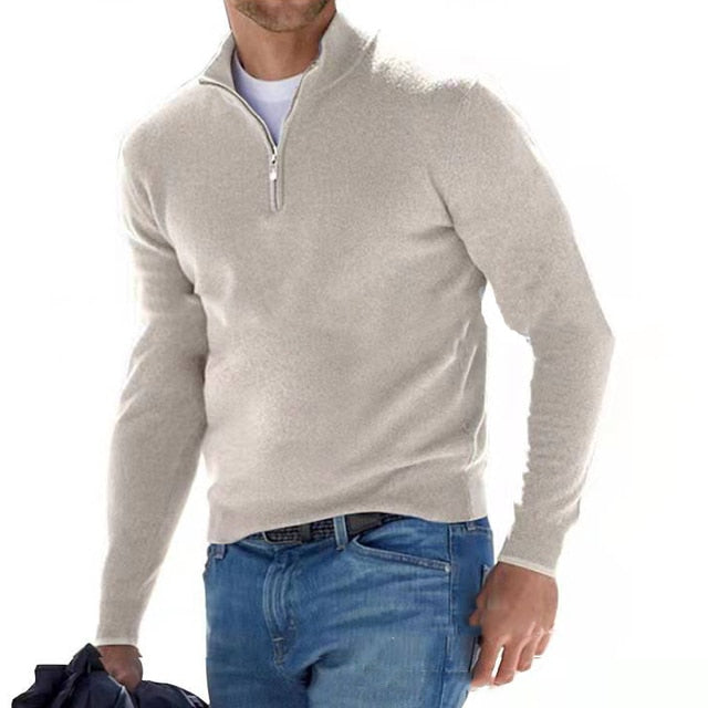 Pull Homme Col V Tricoté Acrylique Polyester Décontracté 1