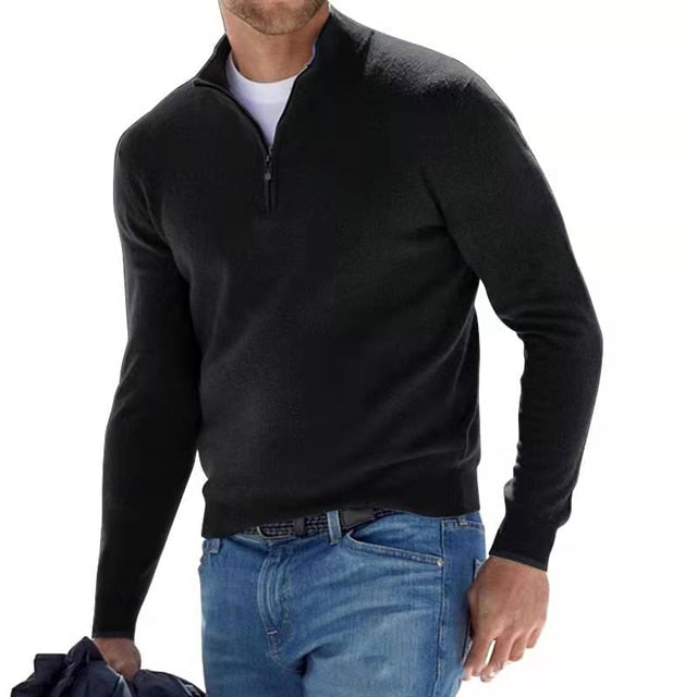 Pull Homme Col V Tricoté Acrylique Polyester Décontracté 2