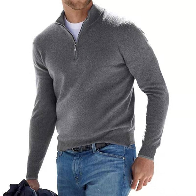 Pull Homme Col V Tricoté Acrylique Polyester Décontracté 4