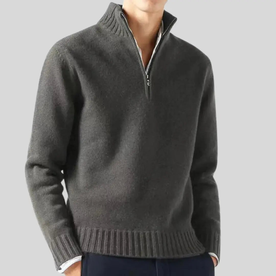 Pull Homme Demi-Zip Chic Moderne 5